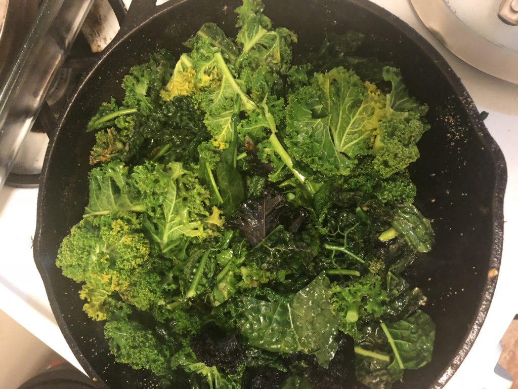 sauteed greens for dinner
