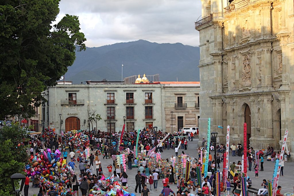 Oaxaca Cathedral on Christmas Day