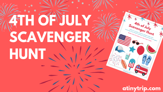 fourth of july scavenger hunt banner
