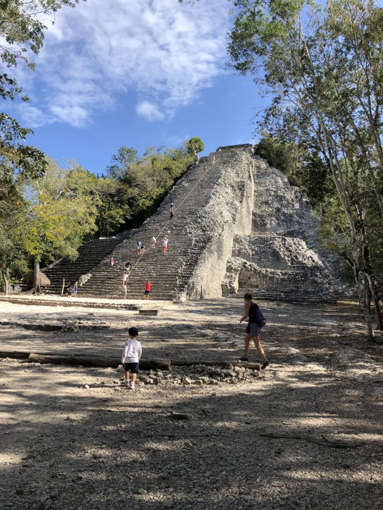 the pyramid at Coba, Mexico