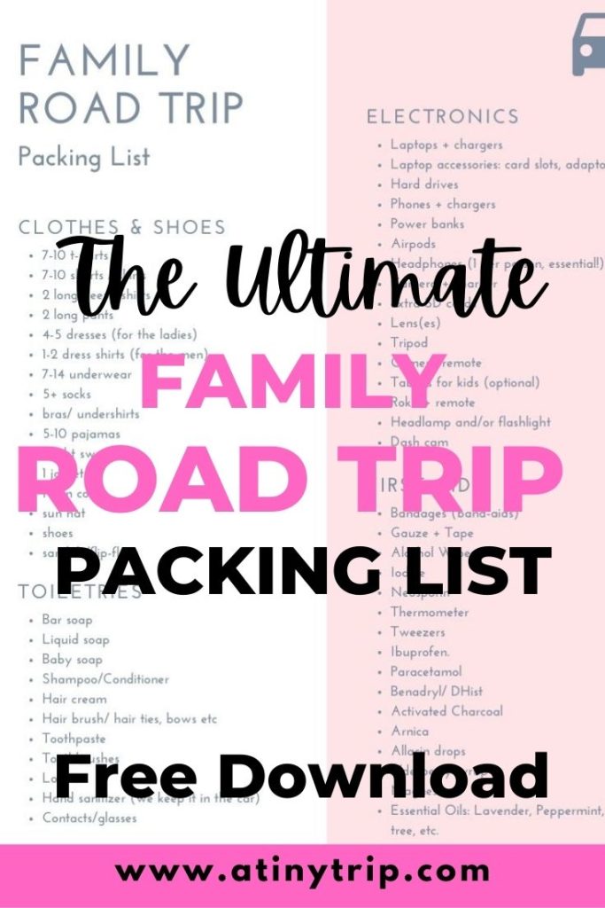 Road-trip Essentials - What to Pack for Your Trip - Life. Family. Joy
